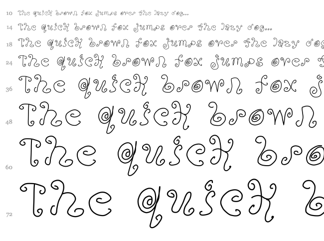 Orange font waterfall